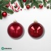 Ekskluzywna Bombka Choinkowa od Kamai Christmas Decoration® - Kolor Burgund, Komplet 4 Sztuk